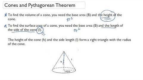 Cones and Pythagorean Theorem