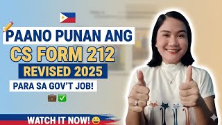 CS Form 212 Revised 2025 FULL GUIDE + FREE DOWNLOAD | Paano Sagutan ang PDS Step-by-Step 💙