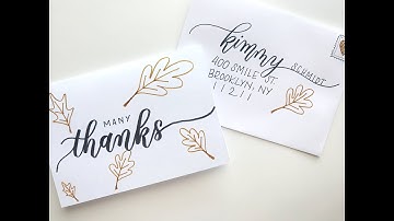 “Many thanks” Hand lettered greeting card tutorial