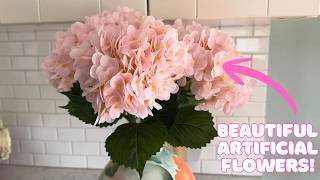 These Hydrangeas Look Incredibly Real! 5Pcs Hydrangea Artificial Flowers - 21In Large