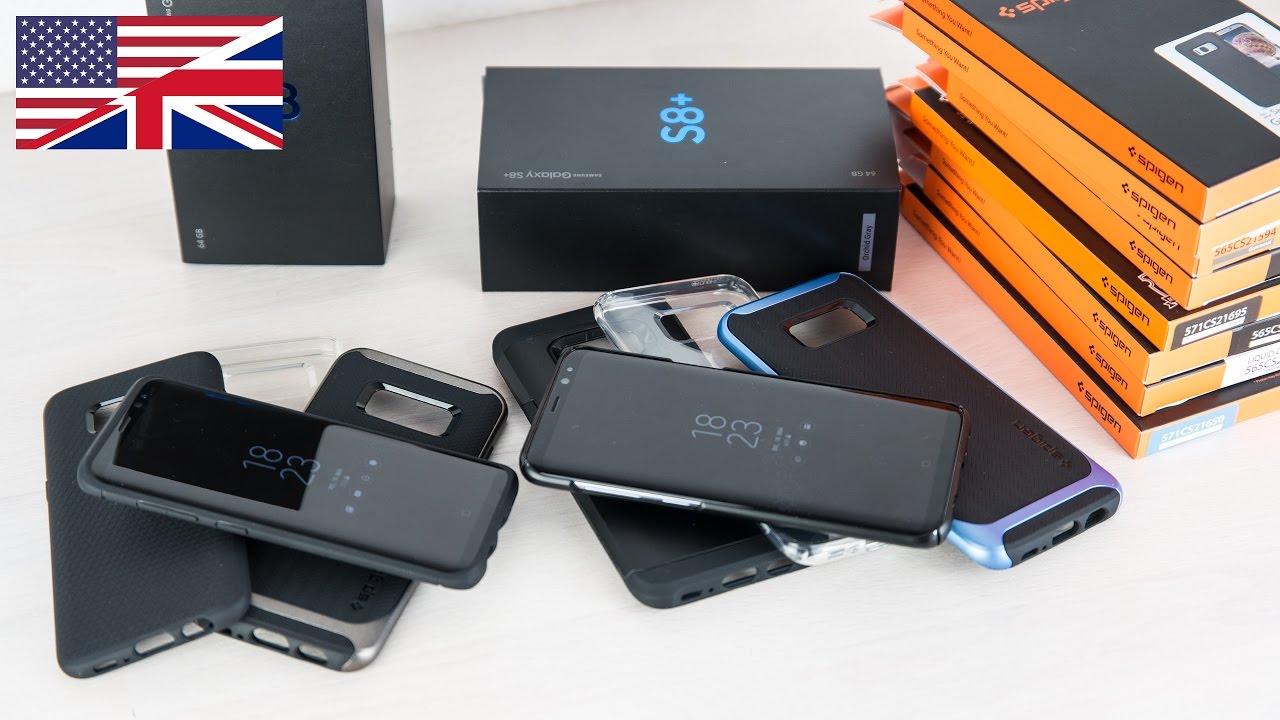 Samsung Galaxy S8 Spigen Cover and cases review english 4k