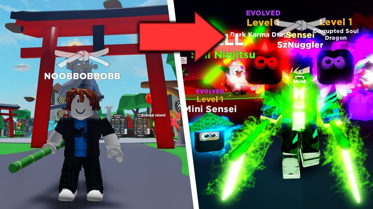 ⭐NOOB STAŁ SIĘ MISTRZEM NINJA I ZEPSUŁ NINJA LEGENDS!| ROBLOX⭐