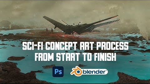Sci-fi Concept Art Process From Start to Finish | Blender 2.9 | Photoshop | Alexander Pronin