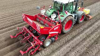 Kartoffeln pflanzen mit dem Fendt 724 und Grimme GL 420 