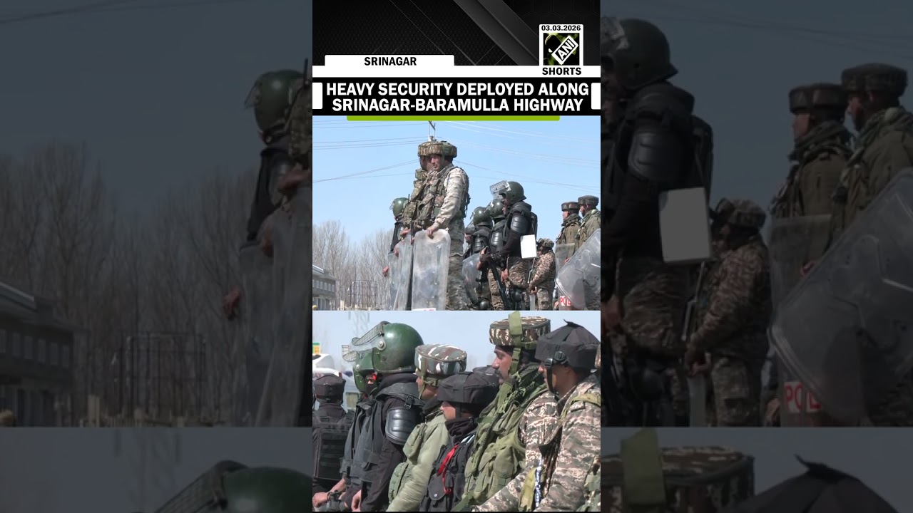 Heavy security deployed along Srinagar-Baramulla Highway amid protests over Khamenei’s death