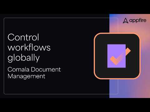 Centralize document compliance with Comala Global Workflows