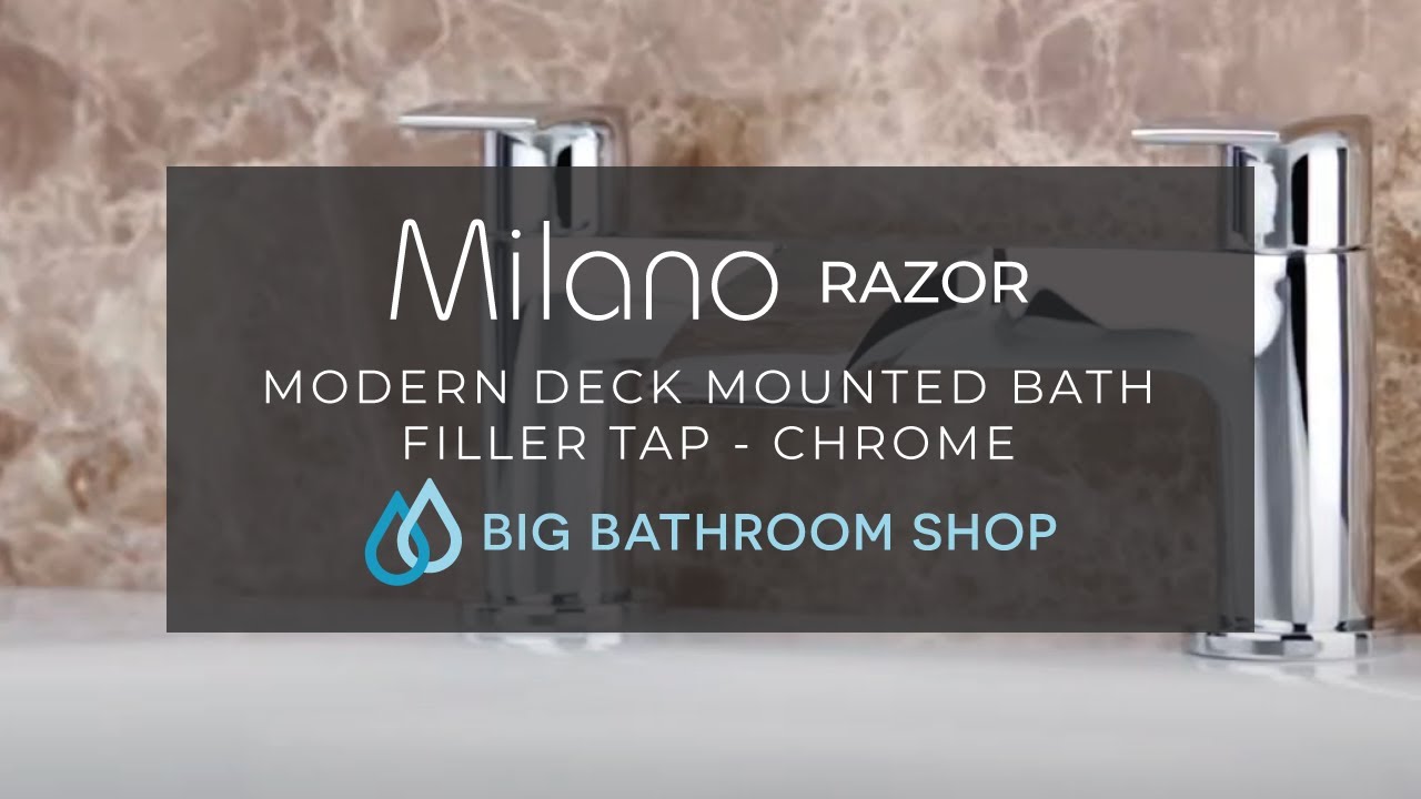 Milano Razor Bath Filler Tap | Big Bathroom Shop - YouTube