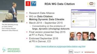 The RDA Working Group on Data Citation - Andreas Rauber