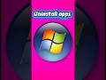 How to Uninstall apps in windows #windows #pc
