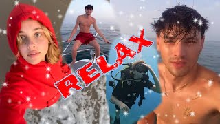 Relaxing With Gabriel Guevara And Nicole Wallace