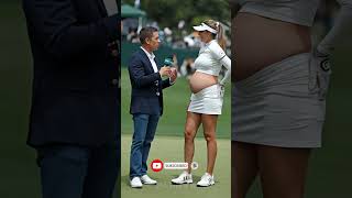 Pregnant Golfer Steals the Spotlight with Interview Performance ep.21 #golf #pregnant #shorts