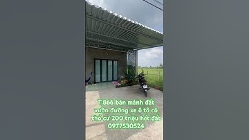 T.866 hót quá trời luôn 200 triệu hết đất luôn đường xe ô tô có thổ cư khu dân đông đúc luôn