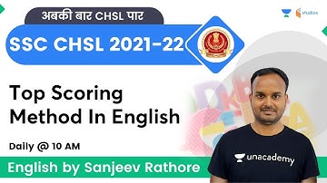 Top Scoring Method In English | SSC CHSL | Sanjeev Rathore Sir | Wifistudy Studios