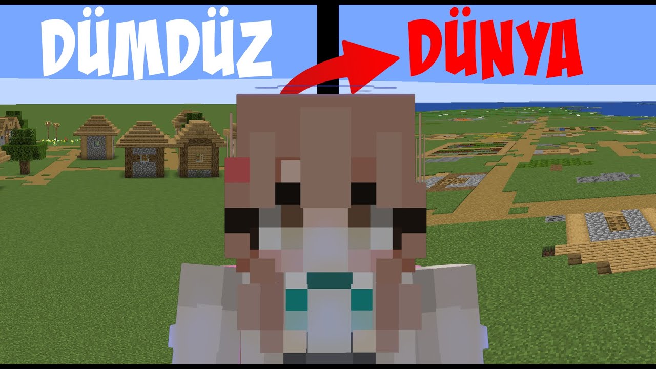 Minecraft ama DÜNYA GOOGLE MAPS GİBİ! | Minecraft