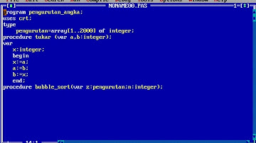 Tutorial Bikin Program Sorting Data & Array Dua Dimensi Menggunakan Tubo Pascal
