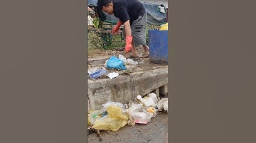 Cleaning Garbage Unclogged culverts drain by the street #cleaning #shorts #remove