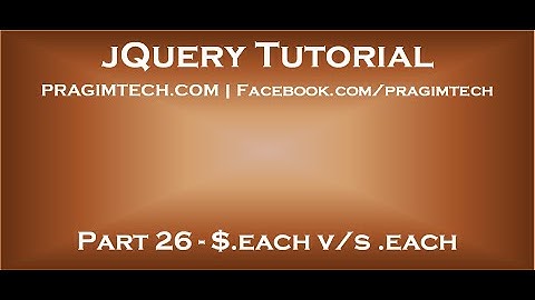 Difference between $ each and  each