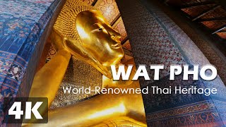 4K The World Renowned Thai Heritage 2023 Wat Pho Bangkok, Thailand