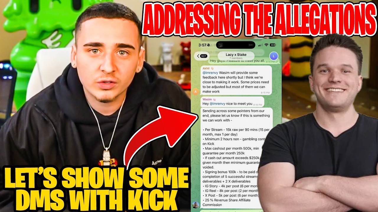 Lacy Talks About Viewbotting Allegations From KICK CEO And Shows DMS With Them