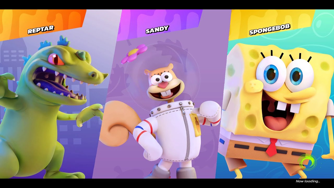 Nickelodeon All-Star Brawl - Reptar vs Spongebob vs Sandy