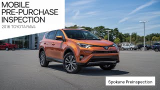 2016 Toyota RAV4 pre-purchase inspection