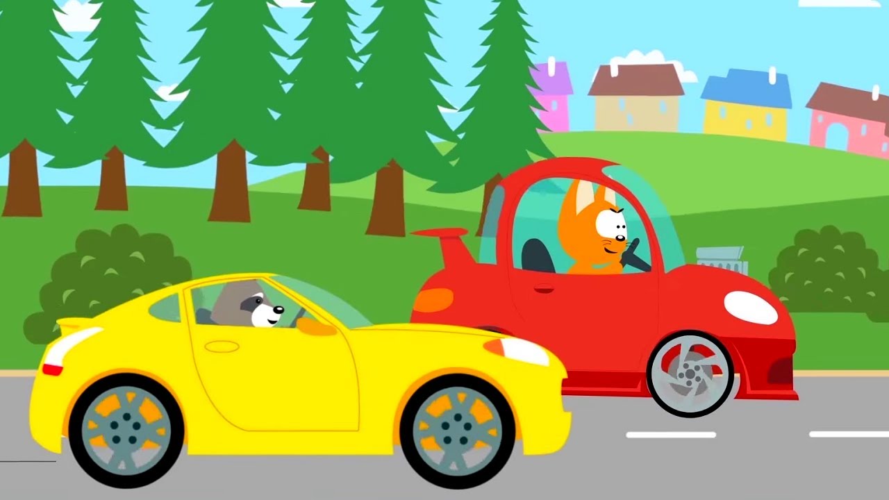 Das Kätzchen und die Zaubergarage - Wettrennen - Cartoons