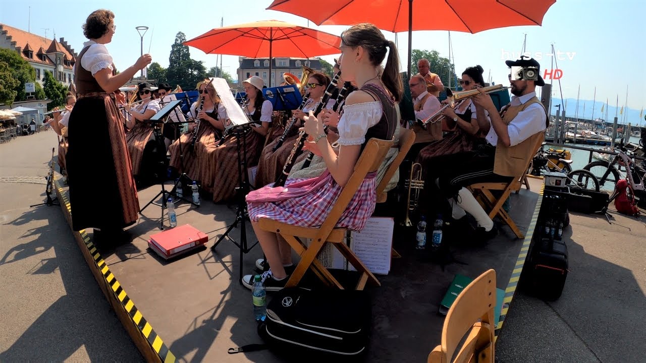 Lindau(B) am 18.6.2023 - Musikverein Weißensberg gibt Hafenkonzert