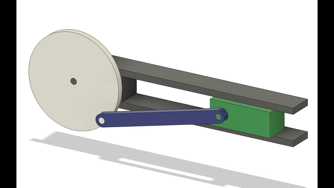 Fusion 360: Механизм ползуна и кривошипа