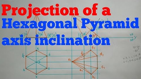 Projection of solid hexagonal pyramid in Tamil engineering drawing