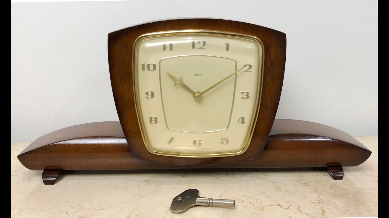Vintage Smiths Great Britain Hammer on Coil Chime Mantel Clock | Item# 2288  - Adelaide Clocks