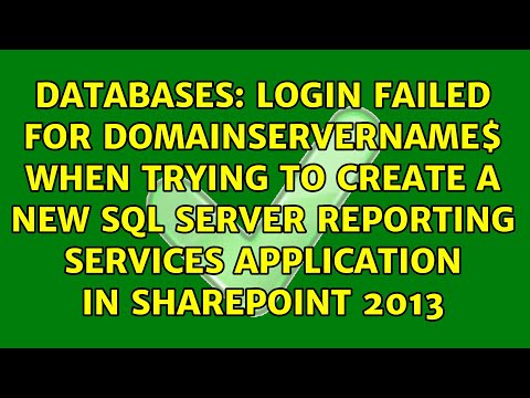 Login Failed for DomainServerName$ when trying to create a new SQL Server Reporting Services...