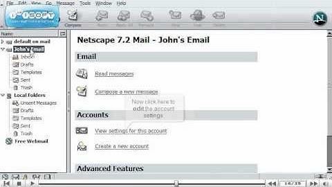 BMChosting email netscape mail setup tutorial