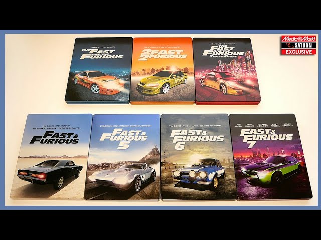THE FAST AND THE FURIOUS 1-7 - LIMITED BLU-RAY STEELBOOKS UNBOXING