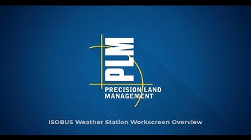 ISOBUS Weather Station Workscreen Overview