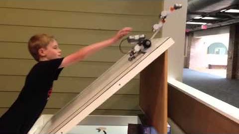 Robots climbing hill.  Our current best robotic climber is 42.8 degrees - WOW