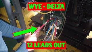Wye delta 12 leads out installation.#electricmotor #wyedelta #electrical #wyedeltaconnection