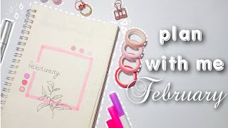 Plan with me February bullet journal 2022 | Minimal,easy,simple setup for beginners| MintTea Journal