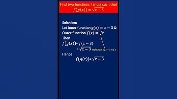 How to Find f and g | Composite Function Explained in 1 Minute #shorts #mathshorts