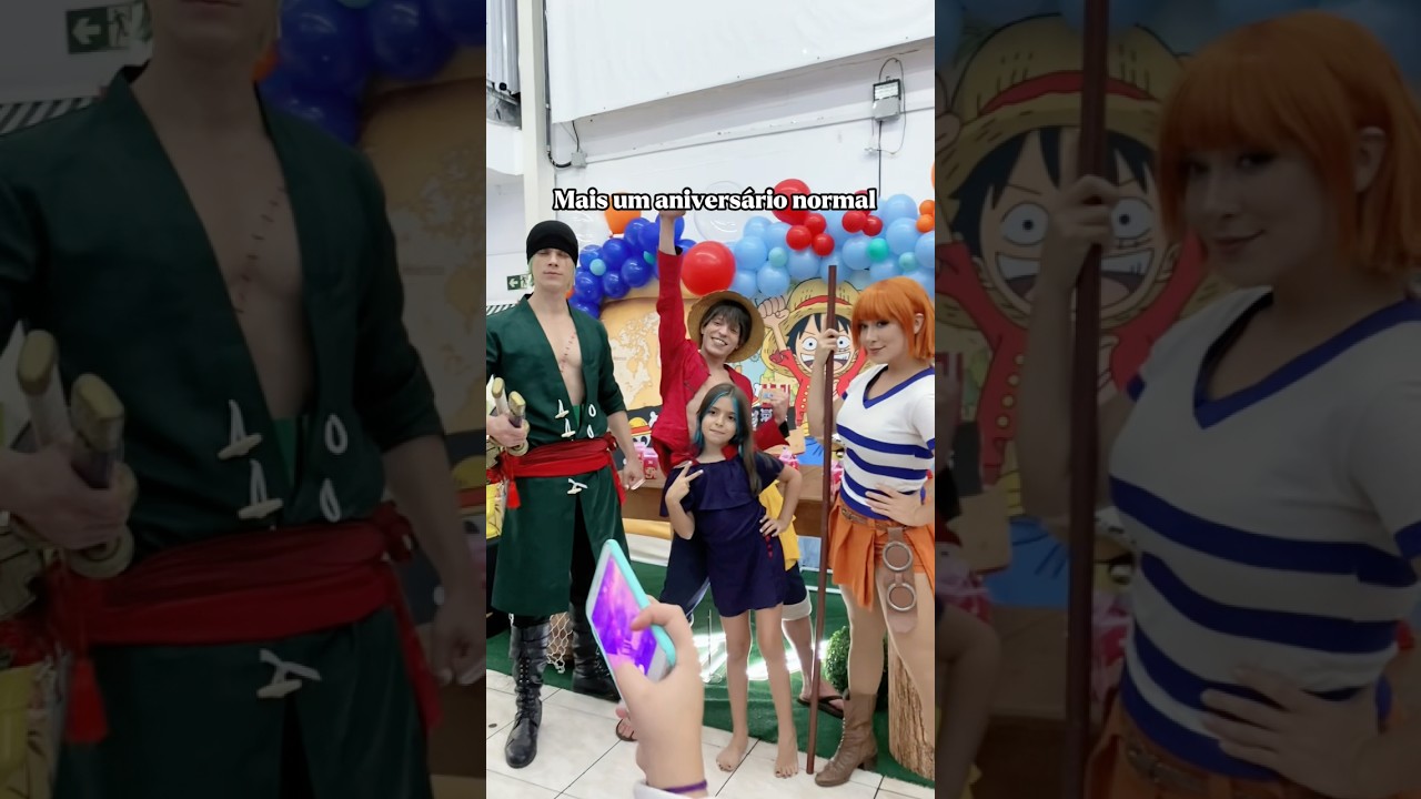 Luffy, Zoro e Nami - aniversário infantil - One Piece - Cosplay _ Personagem Vivo