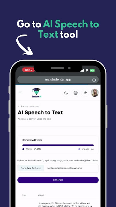 Quickly Transcribe Speech with StudentAI’s Speech to Text Tool!