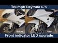 Triumph Daytona front LED indicator upgrade