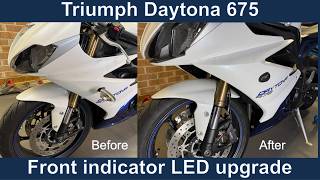 Triumph Daytona front LED indicator upgrade