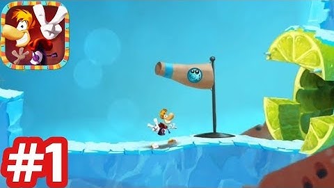 Rayman Fiesta Run - Gameplay Walkthrough - Part 1 (Level 1 - 4) Perfect 100% iOS/Android