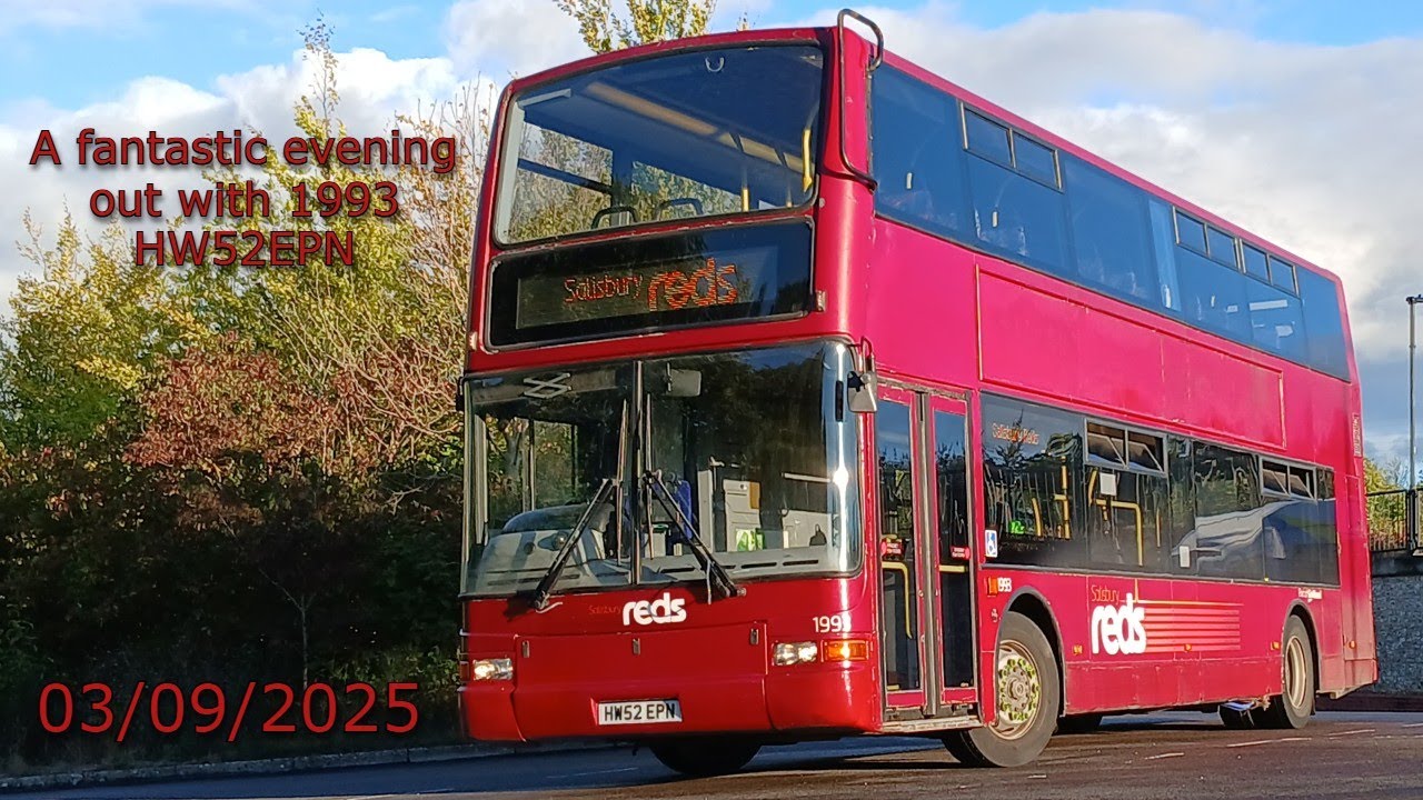 A fantastic evening out with: Salisbury Reds | 1993 HW52EPN | Volvo B7TL Plaxton President | PR9