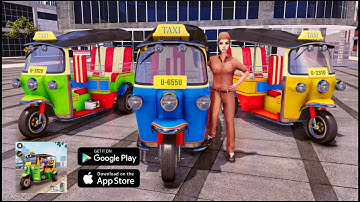 Tuk Tuk Rickshaw Driving Sim gameplay ( android , ios )