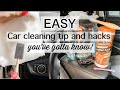 CLEAN CAR HACKS // CAR CLEANING TIPS  INTERIOR \\ how to clean your car interior at home