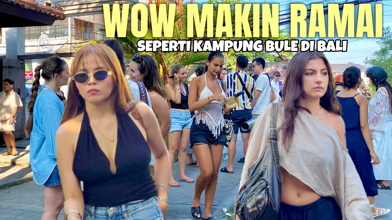 SEPERTI KAMPUNG BULE DI BALI !! MAKIN PENUH TURIS ASING DI CANGGU CENTER BALI