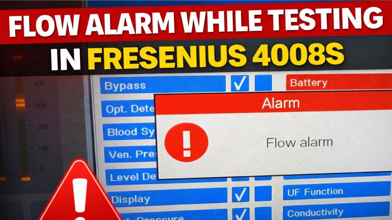 СИГНАЛИЗАЦИЯ ПОТОКА ВО ВРЕМЯ ТЕСТИРОВАНИЯ #fresenius4008s #flowalarm #dialysismachine