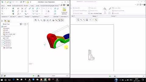 CREO Tutorial  : Instant 3D to 2D model conversion