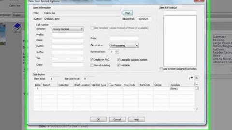 How to Add an Item Record in Polaris